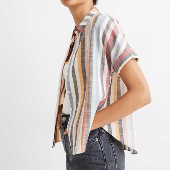 Madewell Tops - Madewell Hilltop Shirt in Rainbow Stripe